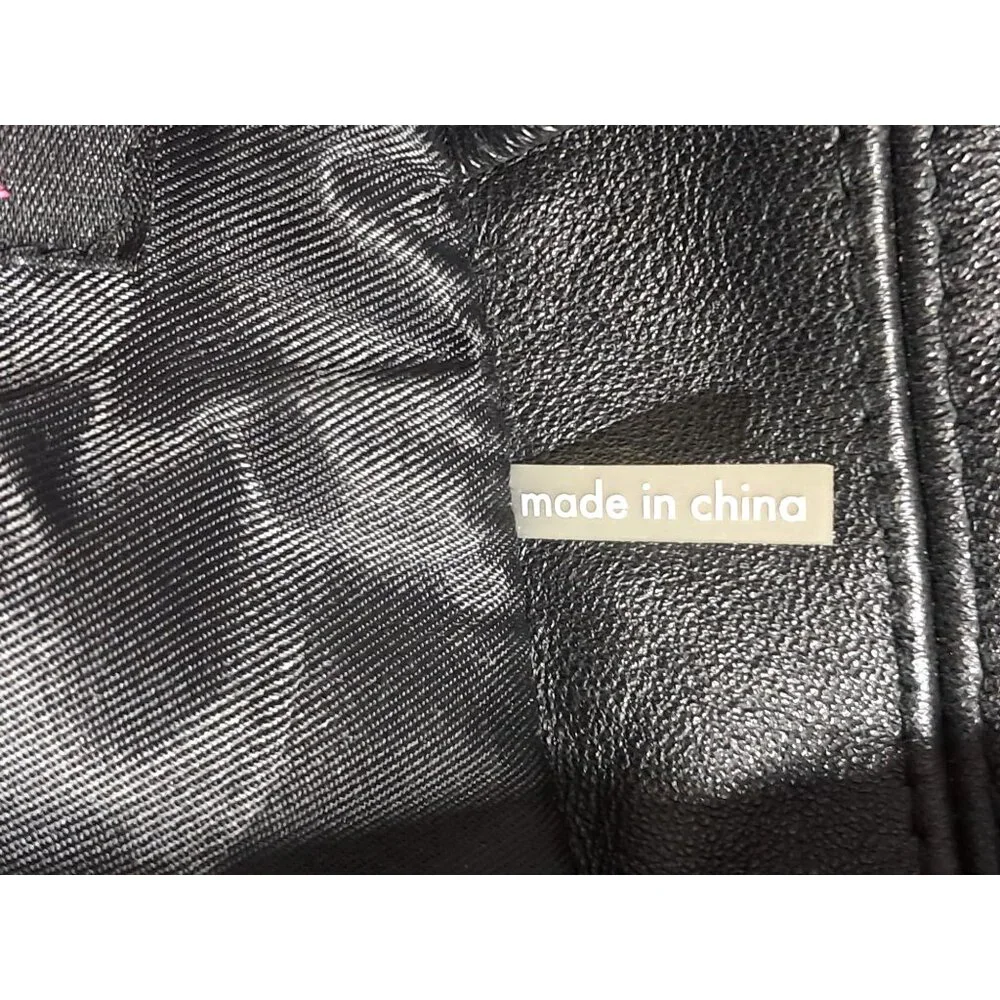 M. Julian Womens Genuine Leather Black Jacket With Zip Closure Lined With Polyes